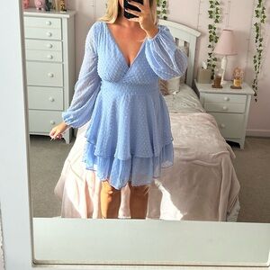 Blue Ruffle Dress